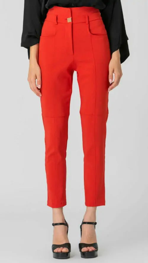 psilomeso-panteloni-me-lasticho-sti-mesi-kokkino Κόκκινο ψηλόμεσο παντελόνι με τσέπες
